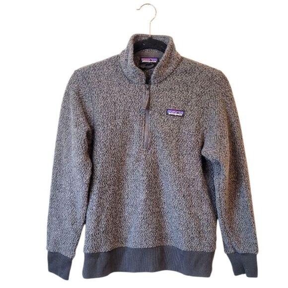 Patagonia Women's Grey Wool Blend Pullover Quarter Zip Sweater Size XS - Picture 1 of 6